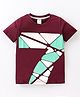 Taeko Cotton Jersey Half Sleeves T-Shirt Seven Printed - Maroon