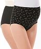 Bella Mama Cotton Elastane High Coverage Panties Pack of 2 (Color & Print May Vary)