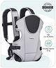 Babyhug  First Blossom 3-in-1 Baby Carrier: Ergonomic with breathable mesh, Padded straps, Cushioned leg openings, and versatile carrying positions for ultimate baby comfort and Parent convenience- Grey
