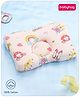 Babyhug Premium Rectangular Memory Foam Head Shaping Baby Pillow Princess Castle Theme- Pink| Prevents Flat-Head Syndrome| Firm and Supportive| Supports Neck and Shoulders| Soft Breathable Fabric| Washable| Travel Friendly| Suitable for New Born