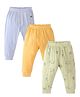 Doodle Poodle 100% Cotton Single Jersey Knit Lounge Pant Elephant Pack of 3 - Blue Green & Yellow