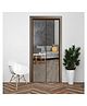 Evafly Mosquito Net for Door Polyester Magnetic Curtain Auto Closing Insect Screen for All Door Types with Self Adhesive Hook Tape 195X80cm - Brown