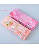 Zoe Double Compartment Pencil Box with Stationery - Colour May Vary