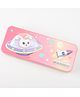 ZOE Single Compartment Pencil Box With Space Theme Print - Peach