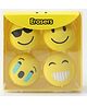 ZOE Happy Face Erasers -Yellow