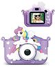 Happy Hues Digital Camera Toys for kids with Inbuilt games- Unicorn Silicone Cover-Mini HD Camera with 1080P & 2 Inch Screen -Purple