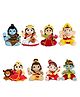 Panda's Box Mantra Chanting Baby Krishna, Hanuman, Ganesha, Rama, Shiva, Devi Durga, Sarswati & Devi Lakshmi (Pack of 8) | Musical Soft Plush Toys