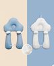 StarAndDaisy Huggable Baby Pillow Breathable Comfort Sleeping Pillows Protection Newborn 0-12 Months Stuff Baby Bedding for baby head protection Posture Correction Pillow- Blue