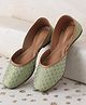 Pine Kids Ethnic Wear Mojaris - Sea Green