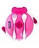 Littloo Feeding Bowl with Fork & Spoon with Suction Cup for Hassle-Free Feeding for Bowl for Baby & Kids - Multicolor