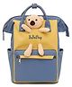House of Quirk Baby Diaper Bag Maternity Backpack Cut Bear Mom Bag  With Multi Function - Blue Yellow