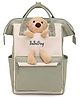 House of Quirk Baby Diaper Bag Maternity Backpack Cut Bear Mom Bag  With Multi-Function - Green Cream