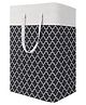 House of Quirk Linen Cotton Laundry Hamper 75L Collapsible Large Laundry Baskets - Black