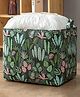 House of Quirk Square Storage Baskets Waterproof Canvas Children Laundry Nursery Hamper - Green Jungle
