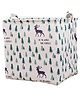 House of Quirk Square Storage Baskets Waterproof Canvas Children Laundry Nursery Hamper    -  Pine Deer