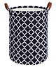 House of Quirk Thickened X Large  Sized Laundry Basket with Durable Leather Handle - Black