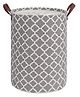 House of Quirk Thickened X-Large  Sized Laundry Basket with Durable Leather Handle -Grey