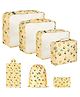 House of Quirk Packing Cubes 7 Pieces Travel Luggage Packing Organizers Set with Toiletry Bag - Yellow Lemon