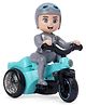 YAMAMA Electric Stunt Tricycle Musical Toy 360 Degree Rotating Bump And Go Battery Operated With 3D Lights And Sound Musical Bicycle Toys For Kids - Multicolor