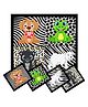 SKYCULTURE Fabric Cards Interactive Baby Fabric Flash Cards with crinkle and squeaker.- Pack of 5