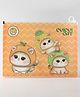 ZOE Kitten Print A4 Size Zip Folders Pack of 2 - Orange