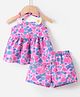 Kookie Kids Sleeveless Singlet Top & Shorts Set Sea Shell Print - Fuchsia
