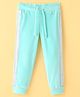 UCB Full Length Solid Color Velour Track Pant - Blue