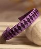 Ribbon Candy Geometric Shimmer Detailed Woven Hair Band  - Purple