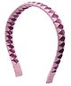 Ribbon Candy Geometric Shimmer Detailed Woven Hair Band   - Pink & Purple