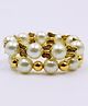 Aabacus Set Of 2 Pearl & Butterfly Embellished Bracelets - White & Copper