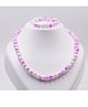 Aabacus Set Of 2 Pearls Embellished Coordinating Necklace & Bracelet Set - Off White & Pink