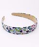 Aabacus Floral Printed Hair Band - Purple
