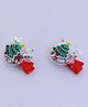 Aabacus Christmas Theme Teddy Sharpe Christmas Tree Embellished Hair Clips - Red & Green