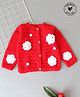 Woonie Handknitted Christmas Snow Flakes Detailed  Sweater - Red
