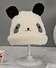 Yellow Bee Panda Face Detailed Knitted Bobble Beanie - White & Black- Diameter 37 Cms
