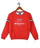 Monte Carlo Full Sleeves Motorsport  Text Printed Cotton Sweatshirt - Orange