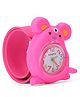 Babyhug Free Size Mice Shaped Analog Watch - Dark Pink