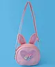 Babyhug Sling Bag with Bunny & Heart Applique - Pink
