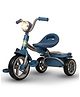 Baybee Flyer Baby Tricycle for Kids Smart Plug & Play Kids Cycle with Eva Wheels Head Light Music Storage Baskets & High Backrest (Blue)