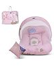 Baybee Baby Bedding Set for New Born Baby, Bed Mattress with Mosquito Net & Neck Pillow, Sleeping Nest Travel Bed for Baby - Pink