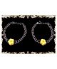 ELOISH 925 Sterling Silver Yellow Flower Nazariya with Black Crystals for Baby Boy's and Baby Girl's (Children) (Yellow)