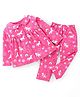 Babyhug Cotton Knit Full Sleeves Night Suit With Unicorn Print - Pink