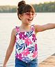 Pine Kids Cotton Knit Sleeveless Top Floral Print - Multicolor