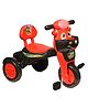 FUNRISE TOYS AND RIDEON Baby Tricycle with Musical Horn and led Lights with 2 Baskets Comfortable Seat and Back Rest Smooth Wheels- 711 New Red