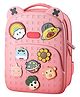 Elecart Fashionable Backpack for Kids with DIY Cartoon Patterns, Waterproof Anti-dust Student School Backpack for Children Kids Boys Girls 13.2 Inches - Pink