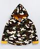 M'andy Full Sleeves Camouflage Printed Fleece Hoodie -  Green