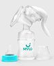 Mylo Manual Breast Pump For Feeding Mothers with Suction Valve (150ml)| Anti Colic & BPA Free Breast Pump| Compact, Lightweight & Easy to Clean