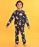 Anthrilo 100% Organic Cotton Full Sleeves Circus Theme Printed Night Suit - Blue