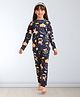 Anthrilo 100% Organic Cotton Full Sleeves All Over Circus Theme Printed Night Suit - Blue