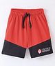 Fido Cotton Jersey Knee Length Shorts Look for My Footsteps Printed - Red